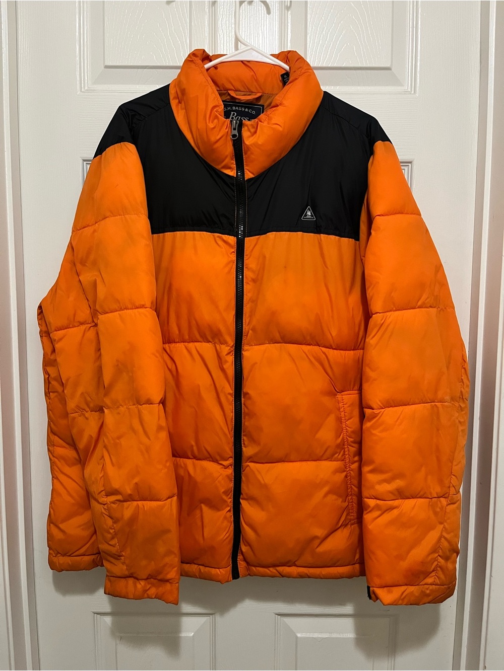 G.H. Bass & Co. Orange and Black Puffer Jacket